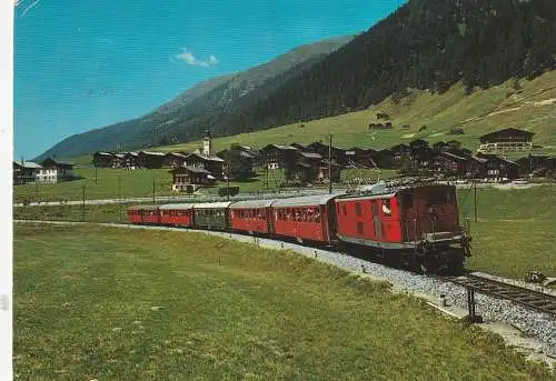 [Ansichtskarte] EISENBAHN / RAILWAY - Furka - Oberalp - Bahn bei Gluringen. 