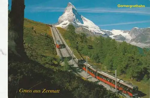 [Ansichtskarte] EISENBAHN / RAILWAY - Gornergratbahn bei Zermatt. 