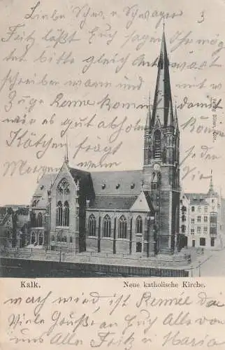 [Ansichtskarte] 5000 KÖLN - KALK, Neue katholische Kirche, 1905. 