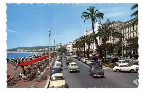 [Ansichtskarte] F 06000 NICE / NIZZA, La Promenade des Anglais, Oldtimer: RENAULT, RILEY, FORD TAUNUS. 