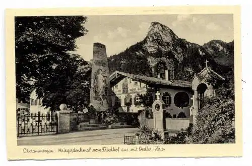 [Ansichtskarte] 8103 OBERAMMERGAU, Kriegerdenkmal. 