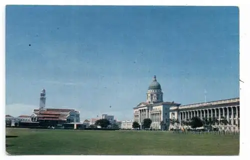 [Ansichtskarte] SINGAPUR / SINGAPORE - Cricket Club, Supreme Court and City Hall. 