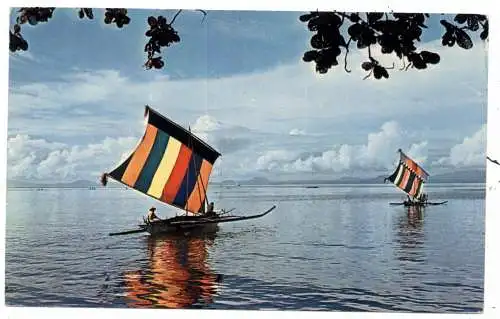 [Ansichtskarte] PILIPINAS / PHILIPPINEN - MORO VINTAS / Fishing boats - Fischerboote. 