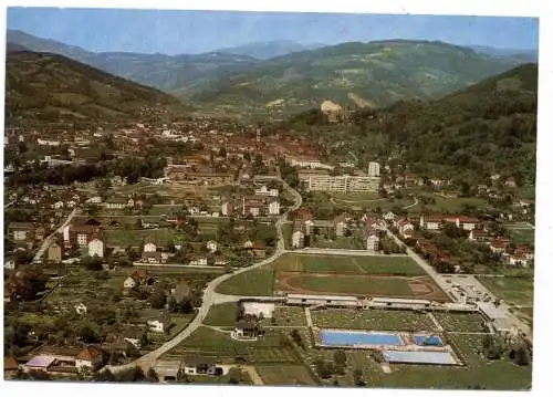 [Ansichtskarte] A 9400 WOLFSBERG, Fussball - Stadion, Stadionbad, Luftaufnahme. 