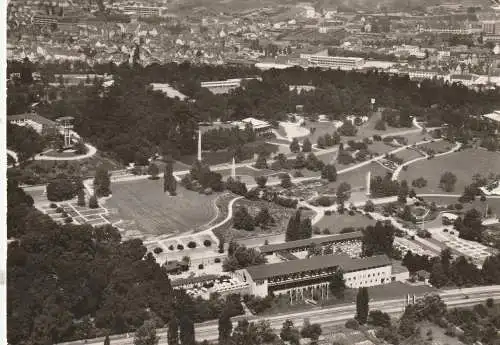 [Ansichtskarte] 7000 STUTTGART - KILLESBERG, Gartenschau, Luftaufnahme, 1956. 