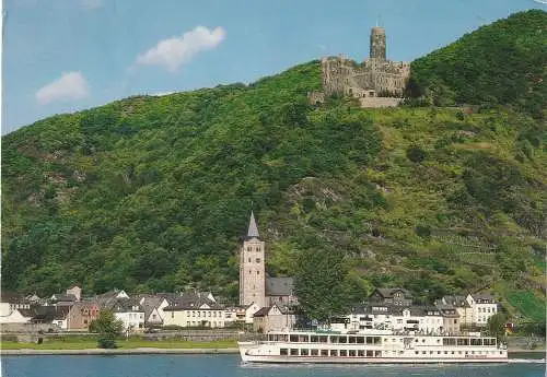 [Ansichtskarte] BINNENSCHIFFE - RHEIN, Köln - Düsseldorfer "RHEIN" vor Burg Maus. 