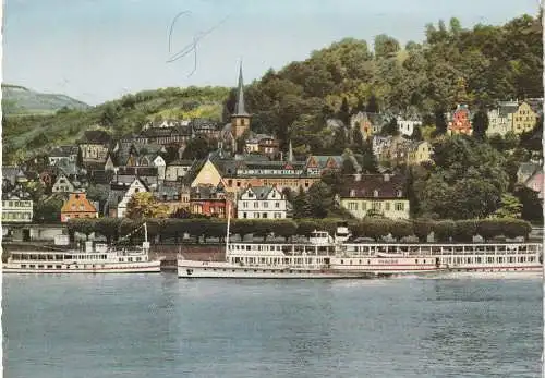 [Ansichtskarte] BINNENSCHIFFE - RHEIN, Köln - Düsseldorfer "MAINZ" vor Linz, 1963. 