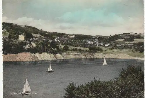 [Ansichtskarte] 5107 SIMMERATH - RURBERG, Blick auf den Ort, coloriert, 1957. 