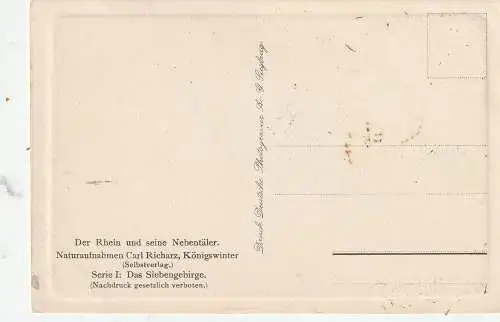 [Ansichtskarte] BINNENSCHIFFE - RHEIN, Köln - Düsseldorfer "BORUSSIA" vor Bad Honnef - Rhöndorf, Verlag Carl Richarz - Königswinter # 31. 
