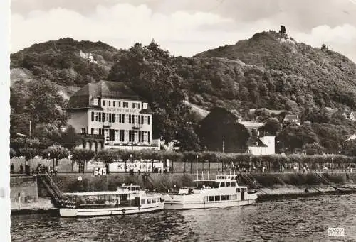 [Ansichtskarte] 5330 KÖNIGSWINTER, Hotel Kölner Hof (Julius Clarenbach), Anleger der Personenschiffe. 