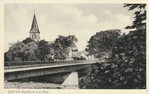 [Ansichtskarte] 4473 HASELÜNNE, Hasebrücke. 