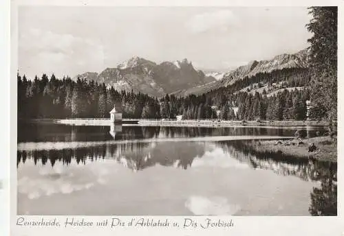 [Ansichtskarte] CH 7078 LENZERHEIDE GR, Heidsee mit Piz d'Arblatsch & Piz Fotbisch. 