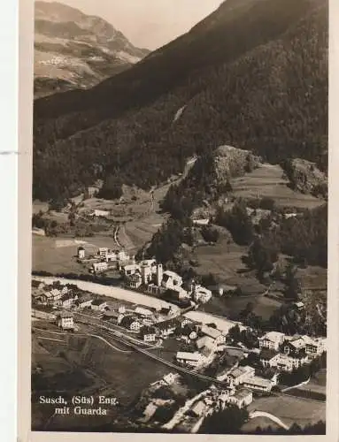 [Ansichtskarte] CH 7542 ZERNEZ - SUSCH (SÜS) GR mit Guarda, 1950. 