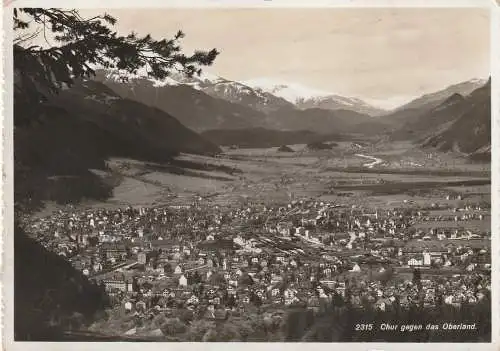 [Ansichtskarte] CH 7000 CHUR GR, Blick über den Ort, 1939. 