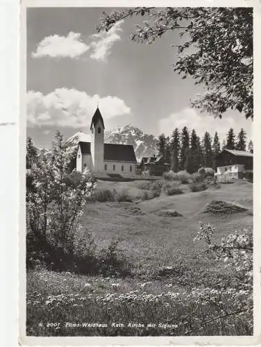 [Ansichtskarte] GR 7018 FLIMS - WALDHAUS GR, Katholische Kirche mit Signina. 