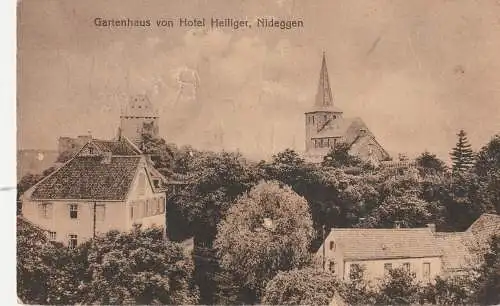 [Ansichtskarte] 5168 NIDEGGEN, Gartenhaus von Hotel Heiliger, Druckstelle, Herausgeber: Hotel Heiliger. 