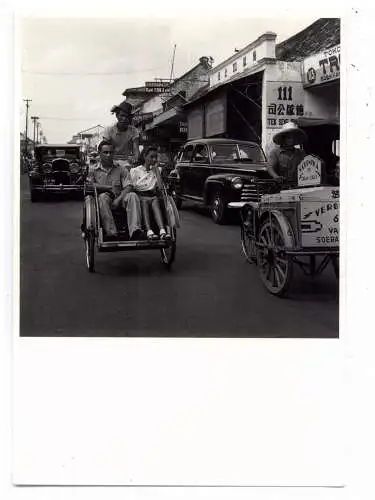 [Ansichtskarte] INDONESIEN / INDONESIA - Fahrradtaxi /Fietstaxi, 1948, Repro. 