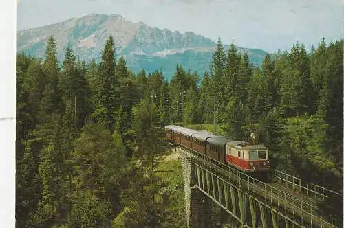 [Ansichtskarte] EISENBAHN / RAILWAY - Mariazellerbahn an der Kuhgrabenbrücke. 