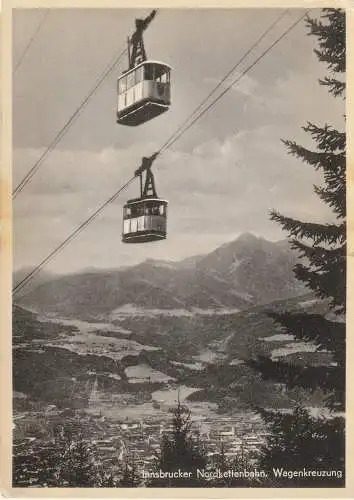 [Ansichtskarte] A 6000 INNSBRUCK, Nordkettenbahn, Wagenkreuzung. 