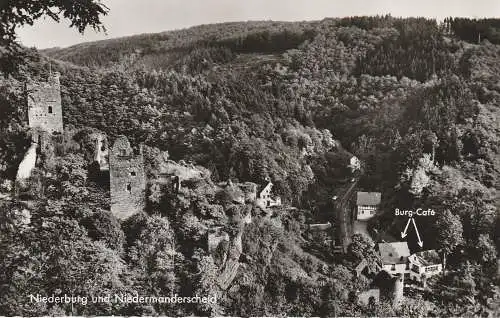 [Ansichtskarte] 5560 MANDERSCHEID - NIEDEMANDERSCHEID, Burg - Cafe. 