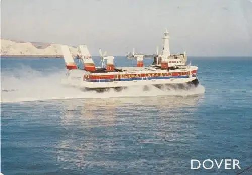 [Ansichtskarte] OZEANSCHIFFE - FÄHREN / FERRY, "Hoverspeed" Hovercraft leaving Dover. 