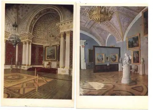 [Ansichtskarte] RU 100000 SANKT PETERSBURG, Eremitage, 12 Ansichten, 1962. 
