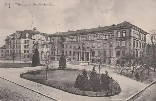 [Ansichtskarte] CH 8400 WINTERTHUR, Technikum, 1912, Verlag Bous. 