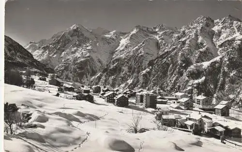 [Ansichtskarte] CH 3925 GRÄCHEN VS mit Weisshorn, Brunegghorn und Bishorn. 