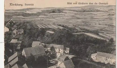 [Ansichtskarte] 6544 KIRCHBERG / Hunsrück, Blick vom Kirchturm über die Oberstadt, rücks. keine AK-Einteilung. 