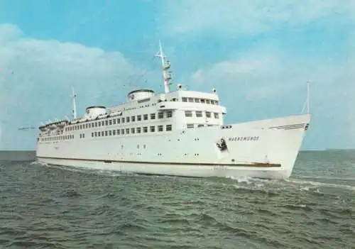 [Ansichtskarte] OZEANSCHIFFE - FÄHRE / FERRY, "WARNEMÜNDE"  Eisenbahnfährschiff Gedser - Warnemünde, 1976. 