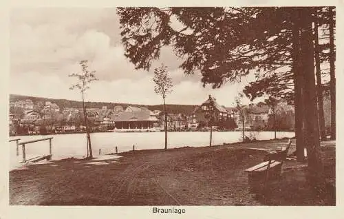 [Ansichtskarte] 3389 BRAUNLAGE, Kurparksee und Umgebung. 