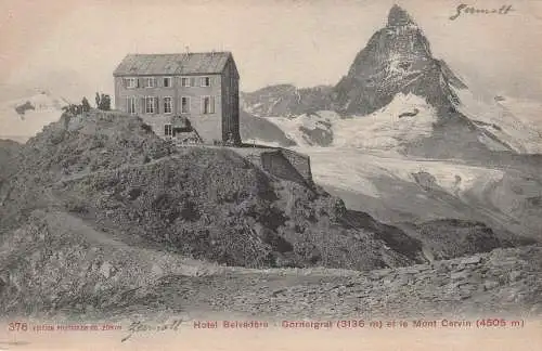 [Ansichtskarte] CH 3920 ZERMATT VS, Gornergrat, Hotel Belvedere, Matterhorn. 