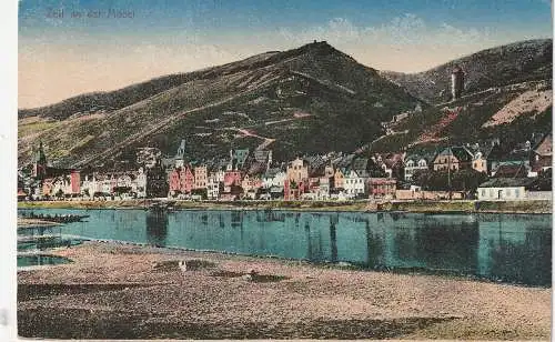 [Ansichtskarte] 5583 ZELL, Blick über die Mosel, 1932. 