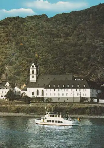 [Ansichtskarte] 5424 KAMP - BORNHOFEN, Kloster, Personenschiff. 