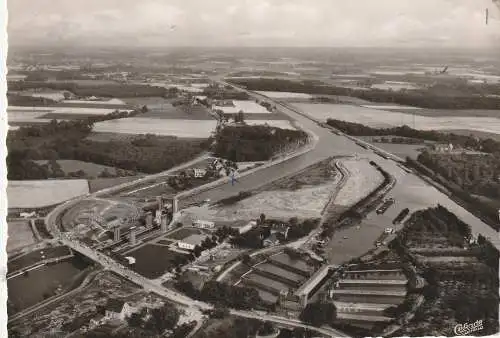 [Ansichtskarte] 4354 WALTROP, Schiffshebewerk, Luftaufnahme, 1963. 