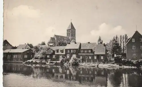 [Ansichtskarte] 4440 RHEINE, Blick über die Ems auf St. Dionys, 1960. 