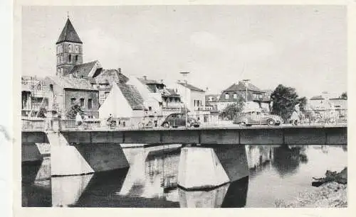 [Ansichtskarte] 4440 RHEINE, Alte Emsbrücke, 50er Jahre. 