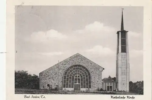 [Ansichtskarte] 6232 BAD SODEN, kath. Kirche, 1960. 