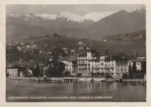 [Ansichtskarte] CH 6900 LUGANO TI, Strandhotel Seegarten Lugano - Lido. 