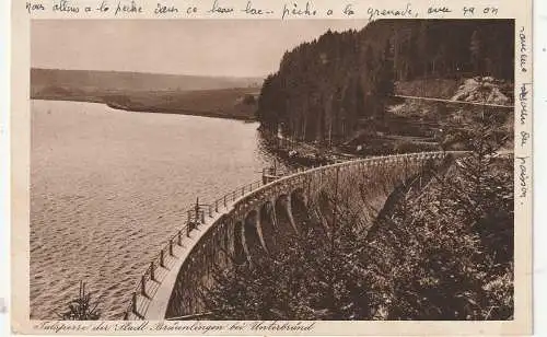 [Ansichtskarte] 7715 BRÄUNLINGEN, Talsperre, 1945. 