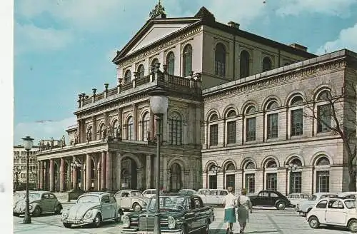 [Ansichtskarte] 3000 HANNOVER, Oper, VW - Käfer, MERCEDES - BENZ, FIAT 500. 