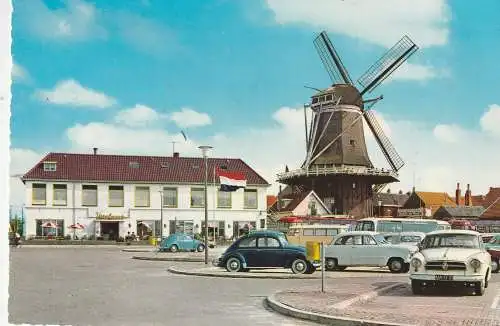 [Ansichtskarte] GELDERLAND - HARDERWIJK, Molen DE HOOP; BOGWARD, VW - KÄFER. 