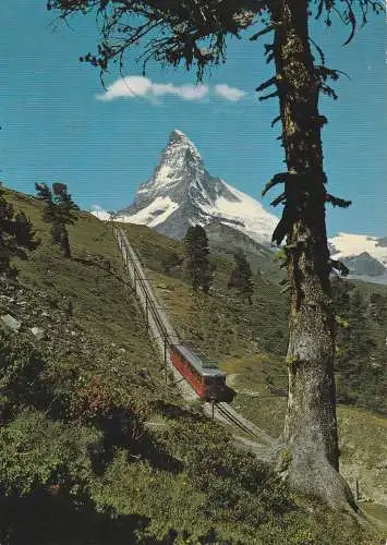 [Ansichtskarte] EISENBAHN / RAILWAY - Gornergratbahn Zermatt - Gornergratt. 