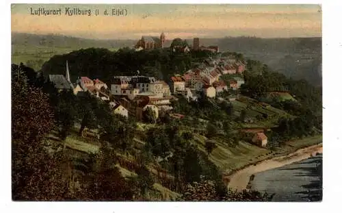 [Ansichtskarte] 5524 KYLLBURG, Gesamtansicht 1908, coloriert, Verlag Quirin. 