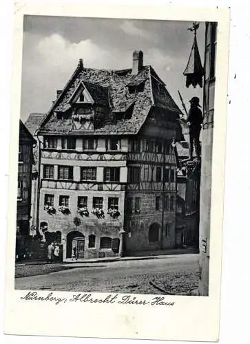 [Ansichtskarte] 8500 NÜRNBERG, Dürer - Haus, Landpoststempel Wimmelbach über Forchheim, 195... 