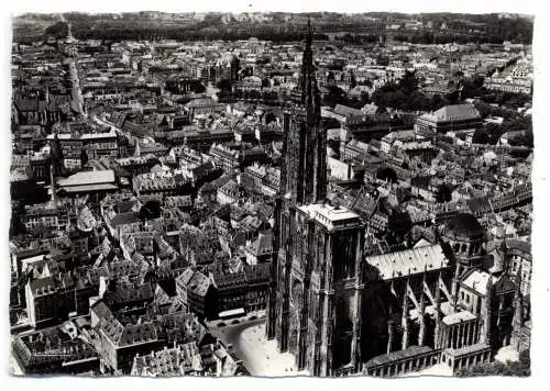 [Ansichtskarte] F 67000 STRASBOURG, Vue airienne 1963, Poststempel Europarat. 