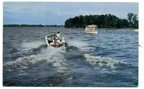 [Ansichtskarte] BINNENSCHIFFE - CLEAR LAKE / Iowa, "Princess Passenger Boat", Speedboat, 1957. 