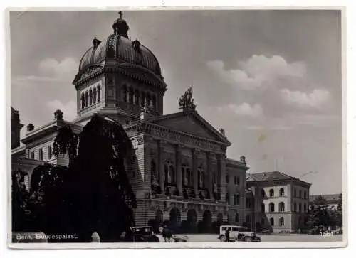 [Ansichtskarte] CH 3000 BERN BE, Bundespalast, Oldtimer,1935. 