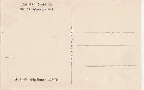 [Ansichtskarte] 7865 TODTMOOS, Blick auf den Ort, WHW 1934/35. 