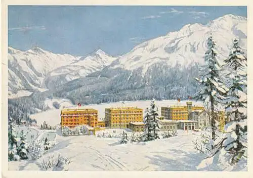 [Ansichtskarte] CH 7500 ST. MORITZ, Kulm Hotel, 1938. 